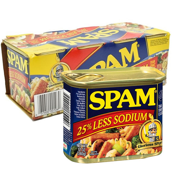 Spam 25% Less Sodium Canned Meat Tet Food Vietnam