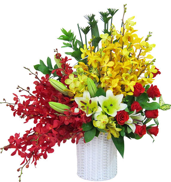 Sweet Orchid Basket For Mother's Day Vietnam