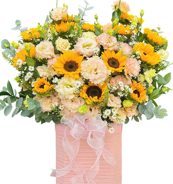 Teacher’s Day Yellow Flower Basket Vietnam