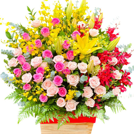 Tet Fortune Flower Basket Vietnam