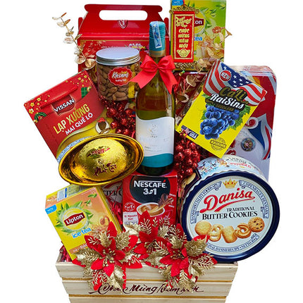 Tet Golden Luxe Hamper Basket Vietnam