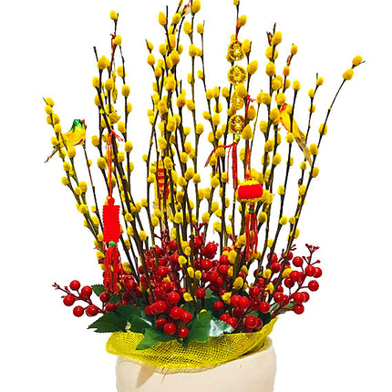 Tet Golden Willow Blossom Vietnam