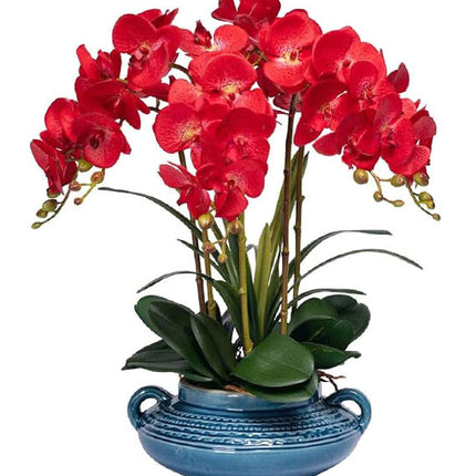 Tet Red Artificial Potted Orchid Vietnam