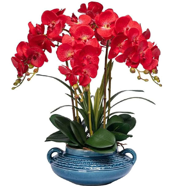 Tet Red Artificial Potted Orchid Vietnam