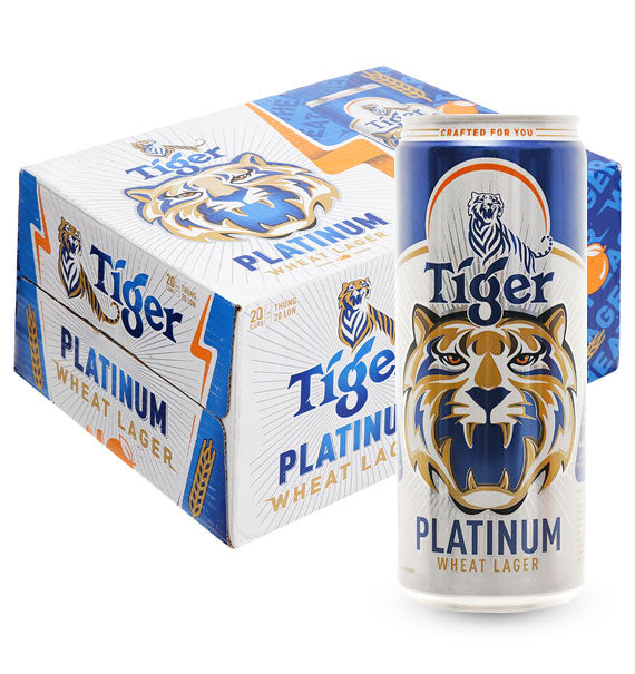 Tiger Platinum Wheat Lager Beer Tet Drink Vietnam