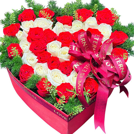Valentine Heart Shape Rose Box Vietnam