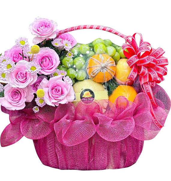 Valentine's Fruit & Flower Basket Vietnam