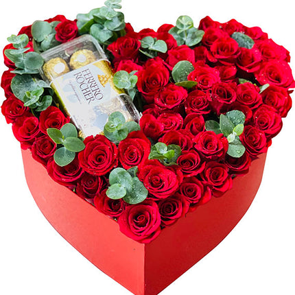 Valentine's Red Rose & Chocolate Combo Vietnam