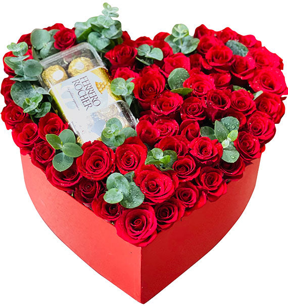 Valentine's Red Rose & Chocolate Combo Vietnam