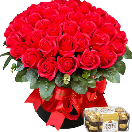 Vietnamese Women’s Day Combo Wax Roses &amp; Chocolate