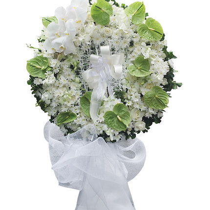White and Green Flowers Wreath Vietnam