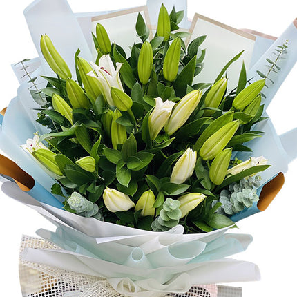White Lilies Bouquet Vietnam