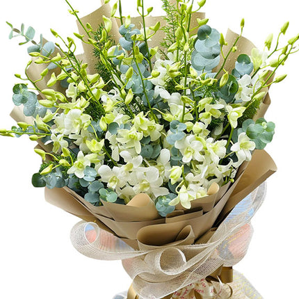White Orchid Bouquet For Father's Day Vietnam