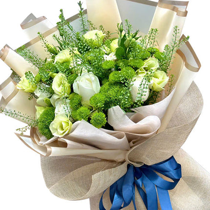 White Rose Bouquet For Father's Day Vietnam