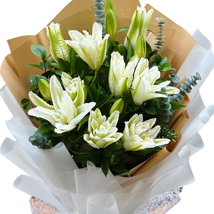 White Roselily Bouquet Vietnam