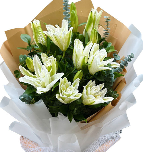 White Roselily Bouquet Vietnam