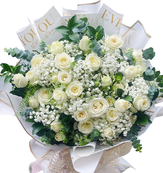 White Roses Bouquet Xmas Vietnam