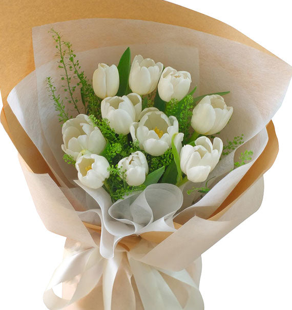 White Tulip Bouquet Vietnam