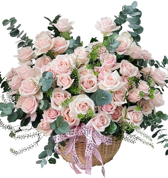 Women's Day Peach Rose Basket Vietnam
