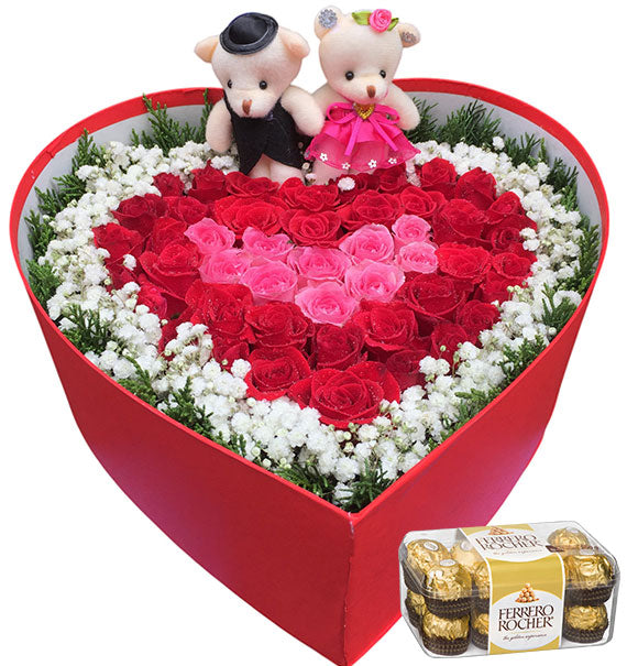 Women’s Day Rose Box & Chocolate Gifts Vietnam