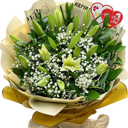 Yellow Lilies Bouquet Vietnam
