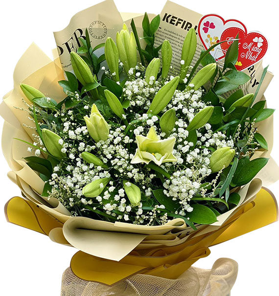 Yellow Lilies Bouquet Vietnam