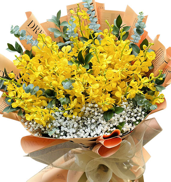 Yellow Orchid Bouquet Vietnam