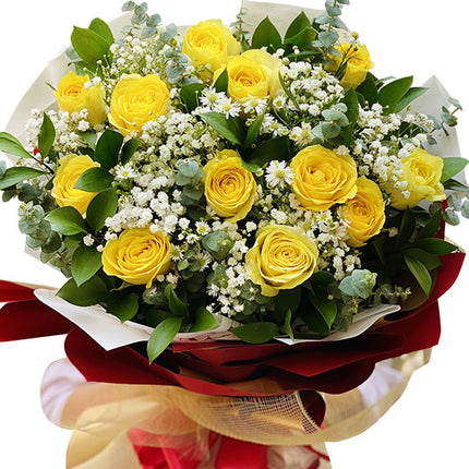 Yellow Rose Bouquet For Vietnamese Women's Day