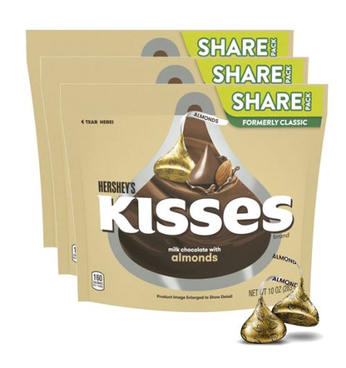 Chocolate Hershey’s Kisses Milk Chocolate with Almonds 3 bags
