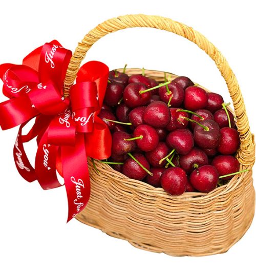 fresh cherry basket