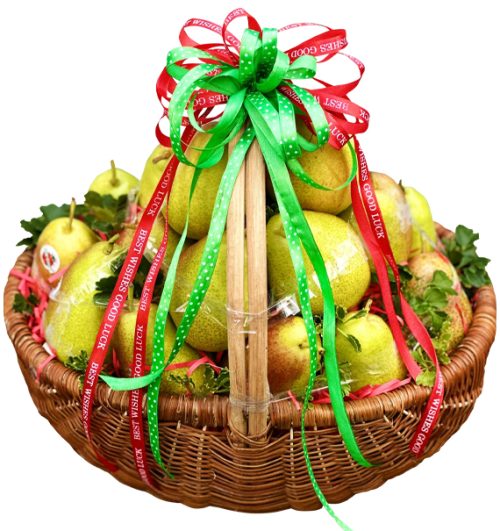 fresh pears basket