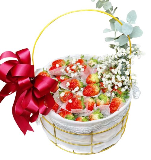fresh strawberry basket