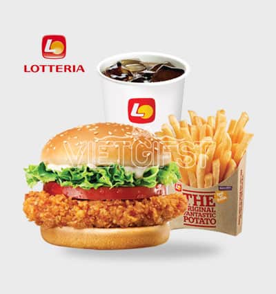 lotteria hot spicy chicken combo