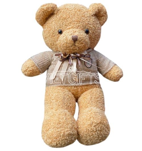 Peach Teddy Bear - Send gifts to 