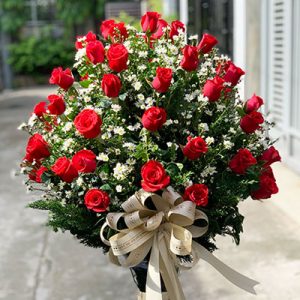 48 red roses