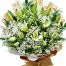 sympathy bouquet white lilies