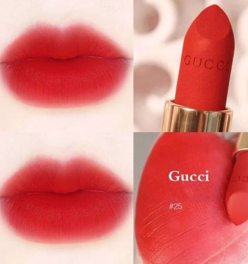 Gucci Rouge À Lèvres Voile Mat 25 Goldie Red