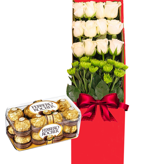flowers box and chocolate 02