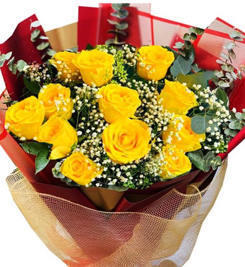12 yellow roses valentine