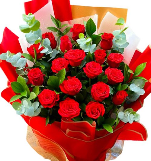 18 red roses valentine