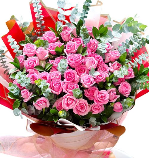 36 pink roses valentines day vietnam 02