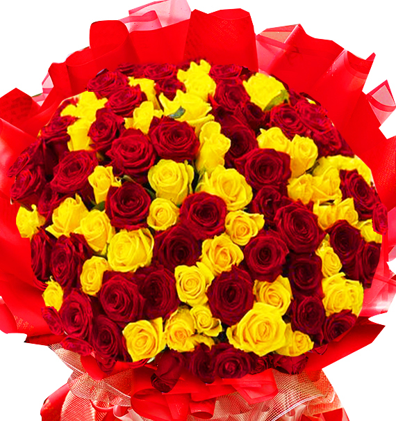 99 Mixed Roses Valentine 3