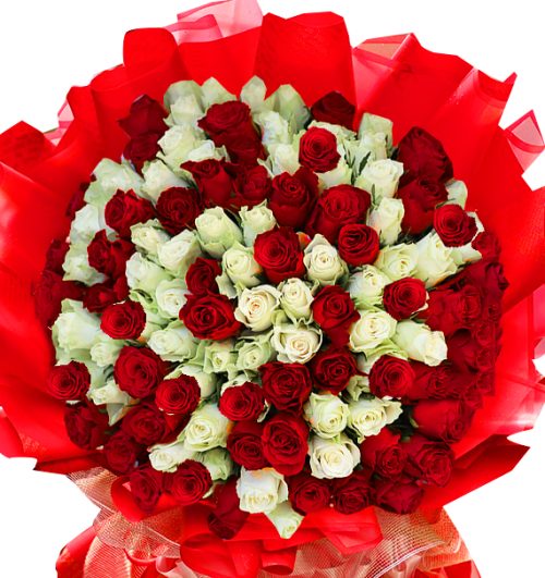 99 Mixed Roses Valentine 4