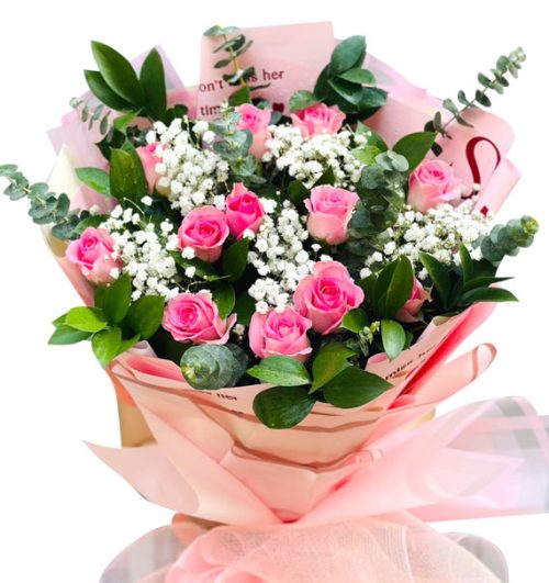 12 Pink Roses - Women’s Day
