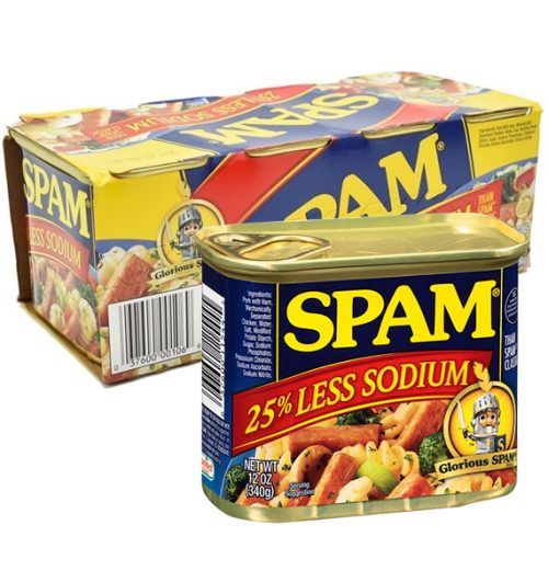 spam 25 less sodium canned meat tet food