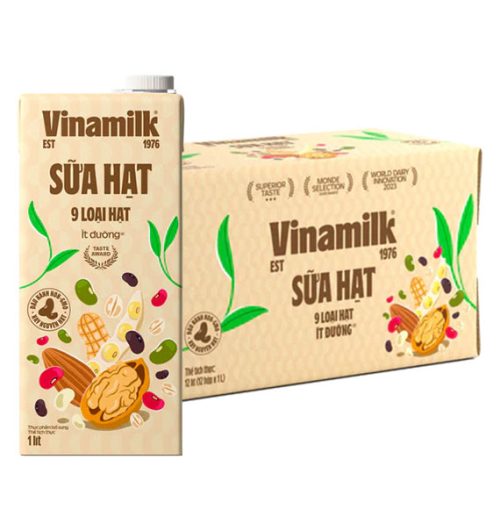 vinamilk 9 nuts milk low sugar