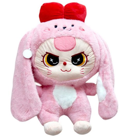 pink baby three stuffed animal